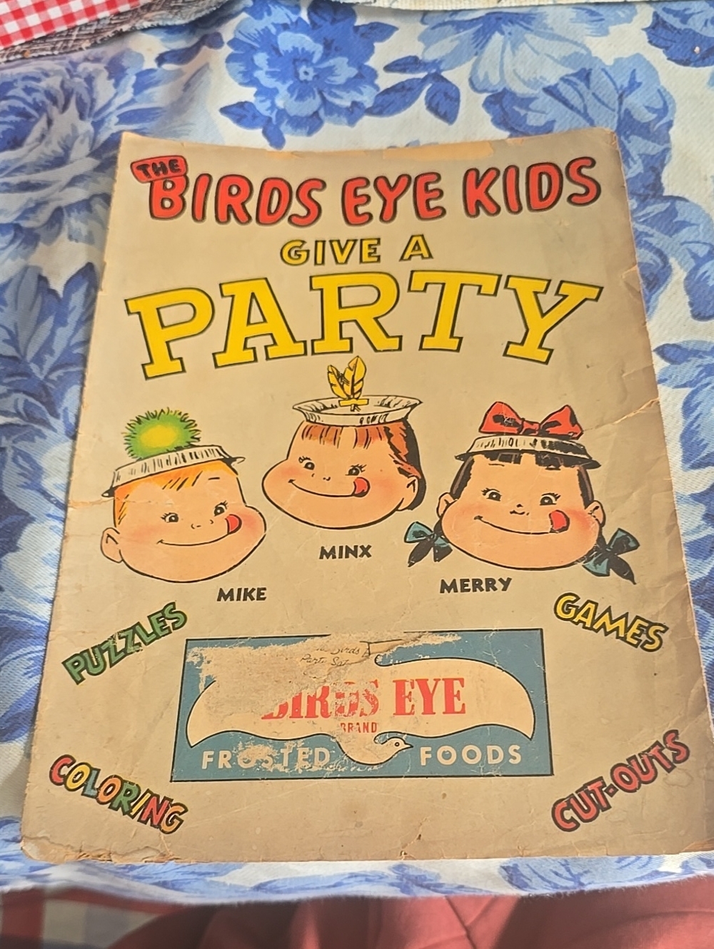 Birds Eye Kids Give A Party Activity Book 1950 As Is